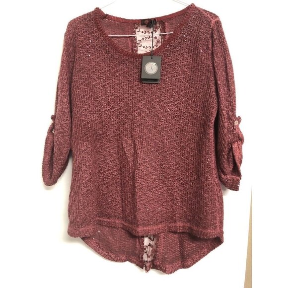 NWT Mauve Pink Sweater XL Cardigan Long Sleeves - Picture 1 of 8